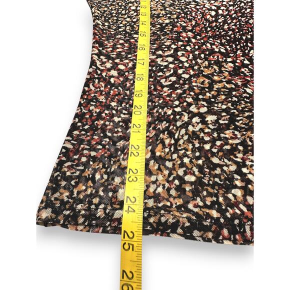 Willow & Root Abstract Print Long Sleeve Sheer Top Size Large - Picture 7 of 8